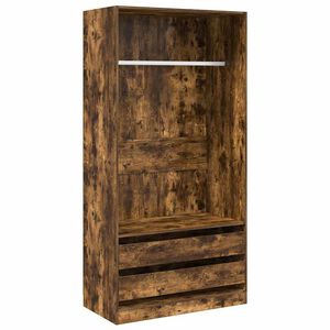 vidaXL Garde-robe Ch&ecirc;ne fum&eacute; 100x50x200 cm Bois d'ing&eacute;nierie