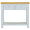 vidaXL Table console 83x30x73 cm Bois de chêne massif