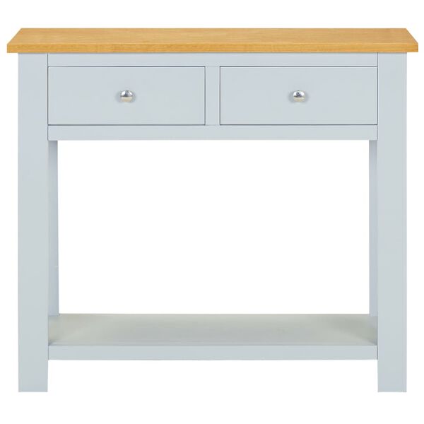 vidaXL Table console 83x30x73 cm Bois de chêne massif