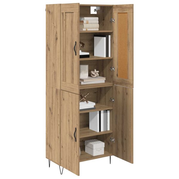 vidaXL Haut Armoire Ch&ecirc;ne artisanal 69,5 x 34 x 180 cm