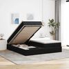 VidaXL Cadre de lit ottoman avec matelas noir 200x200cm velours