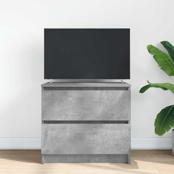 vidaXL Meuble TV gris b&eacute;ton 60x35x54 cm bois d'ing&eacute;nierie