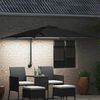 vidaXL Parasol de jardin Noir 248,5 x 247,5 x 160 cm