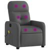 vidaXL Fauteuil de massage inclinable Gris fonc&eacute; Tissu
