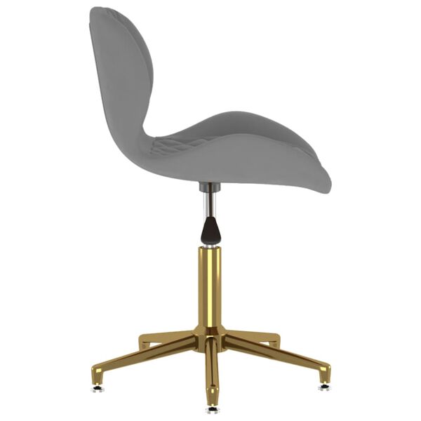 vidaXL Chaises pivotantes &agrave; manger lot de 4 gris fonc&eacute; velours