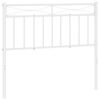 vidaXL T&ecirc;te de lit de remplacement m&eacute;tal blanc 100 cm