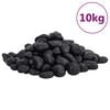 vidaXL Galets polis 10 kg noir 2-5 cm