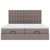 VidaXL Cadre de lit ottoman avec matelas taupe 180x200 cm tissu