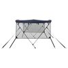 vidaXL Toit bimini &agrave; 3 arceaux parois en maille 183x(170-182)x137 cm