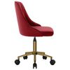 vidaXL Chaise pivotante de salle &agrave; manger Rouge bordeaux Velours