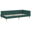 vidaXL Cadre de lit d'angle Vert fonc&eacute; 80 x 200 cm tissu