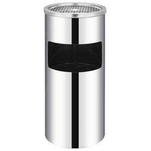 vidaXL Poubelle &agrave; cendrier murale Acier inoxydable 26 L