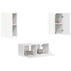 vidaXL Ensemble meuble TV Montage mural 6 pcs Blanc Bois d'ing&eacute;nierie