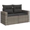 vidaXL Salon de jardin 5 pcs avec coussins gris r&eacute;sine tress&eacute;e