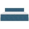 vidaXL Lit de Rangement avec matelas Bleu fonc&eacute; 100 x 200 cm