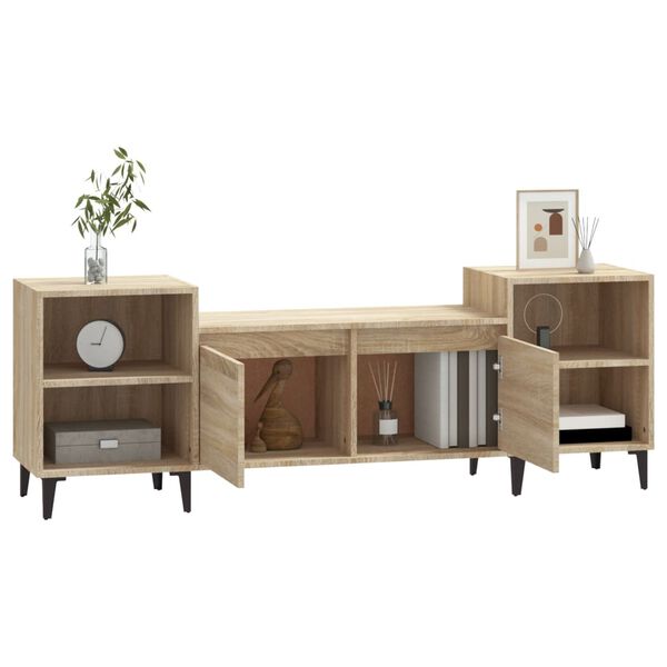 vidaXL Meuble TV Ch&ecirc;ne sonoma 160x35x55 cm Bois d'ing&eacute;nierie