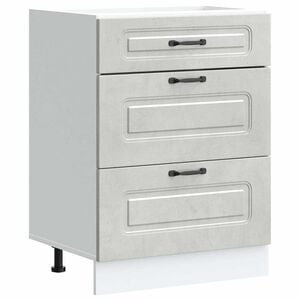 vidaXL Armoire de cuisine Kalmar gris b&eacute;ton bois d'ing&eacute;nierie