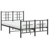 vidaXL Cadre de lit métal sans matelas avec pied de lit noir 120x200cm