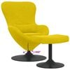 vidaXL Chaise &OElig;uf avec Pouf Jaune Velours