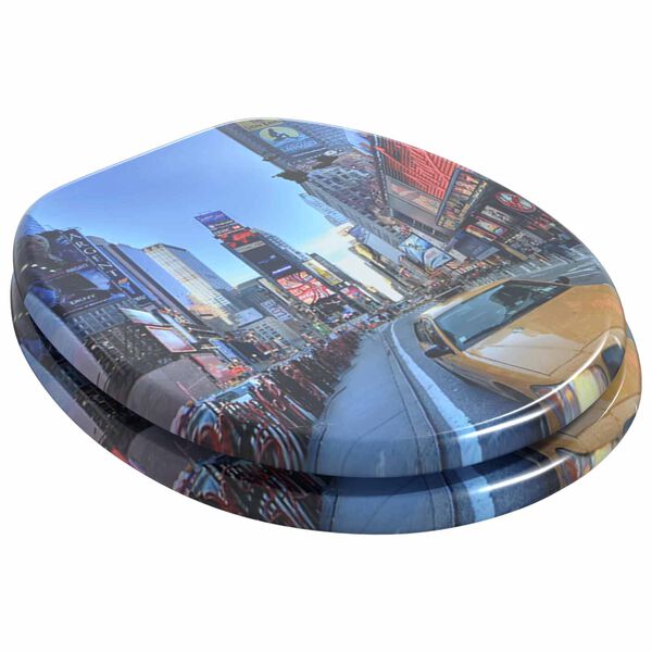 vidaXL Si&egrave;ge de toilette Multicolore 44 x 38 cm Panneau MDF