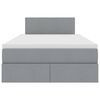 vidaXL Lit avec rangement et matelas Gris clair 120 x 200 cm