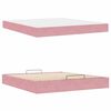 vidaXL Cadre de lit avec matelas avec matelas 2 pcs Rose Velours