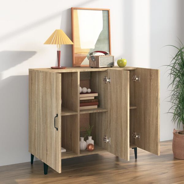 vidaXL Buffet chêne sonoma 90x34x80 cm bois d'ingénierie