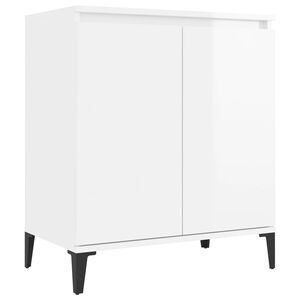 vidaXL Buffet blanc brillant 60x35x70 cm bois d'ingénierie