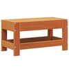 vidaXL Repose-pied de jardin cire marron 62x30x32 cm bois pin massif