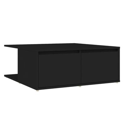 vidaXL Table basse Noir 80x80x31 cm Aggloméré