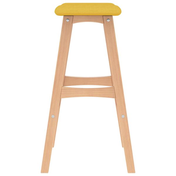 vidaXL Tabourets de bar lot de 2 jaune moutarde tissu