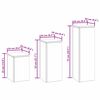 vidaXL Support de Plante 3 pcs Rouill&eacute; Acier patin&eacute;