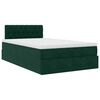 vidaXL Lit ottoman avec matelas vert fonc&eacute; 120x190 cm velours