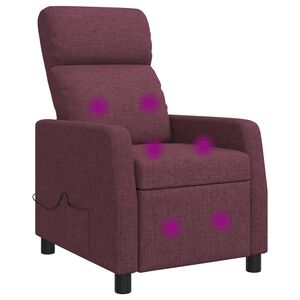 vidaXL Fauteuil de massage inclinable Pourpre Tissu