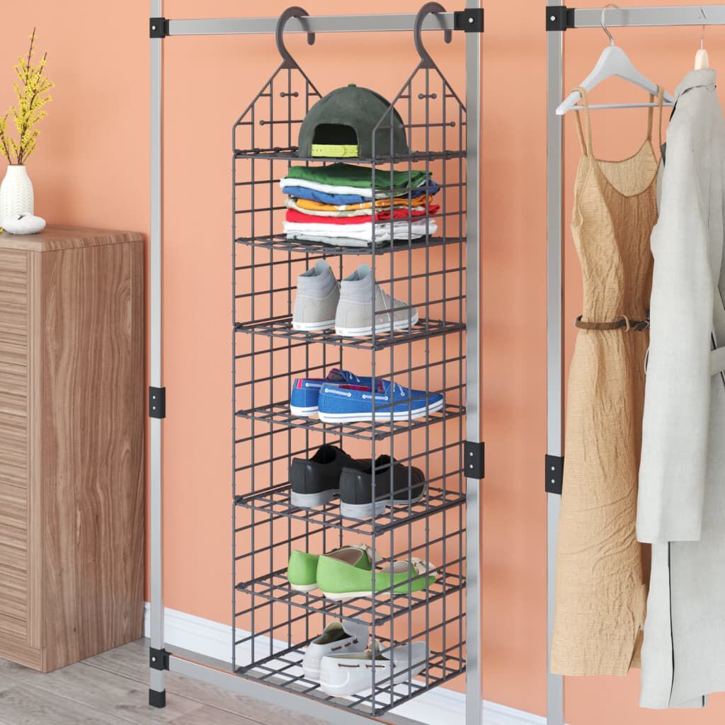 Lot De 2 étagères Suspendues En Tissu Navaris - 6 Compartiments, Pliables, Pour Vêtements, Chaussures, Accessoires - 11