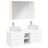 vidaXL Ensemble de mobilier de salle de bain 4 pc Blanc