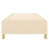 vidaXL Cadre de lit &agrave; ressorts cr&egrave;me 80x200 cm tissu