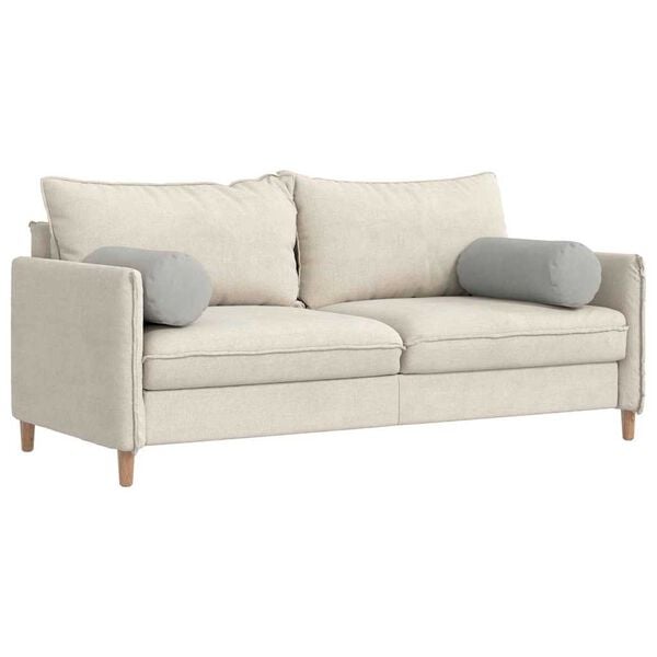 vidaXL Coussins d'accent 2 pcs Gris clair &Oslash; 25 x 70 cm