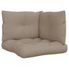 vidaXL Coussins de palette lot de 3 taupe tissu