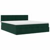 VidaXL Cadre de lit ottoman avec matelas vert fonc&eacute; 180x200 cm velours