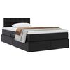 vidaXL Lit avec rangement et matelas Noir 120 x 190 cm Simili cuir
