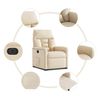 vidaXL Fauteuil inclinable &eacute;lectrique beige tissu microfibre