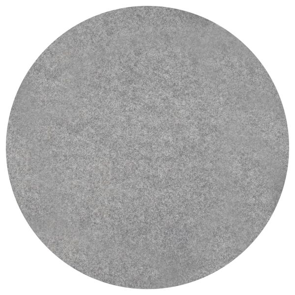 vidaXL Gazon artificiel avec picots Dia.95 cm Gris Rond
