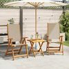 vidaXL Chaises pliables de jardin lot de 2 bois d'acacia et textil&egrave;ne