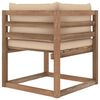 vidaXL Canap&eacute; d'angle palette de jardin avec coussins beige