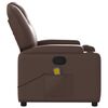 vidaXL Fauteuil de massage inclinable Marron Similicuir