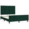 vidaXL Cadre de lit sans matelas vert fonc&eacute; 140x200 cm velours