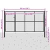 vidaXL Portail de jardin Acier 350 x 100 cm Anthracite