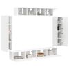 vidaXL Meuble TV 8 pcs Blanc