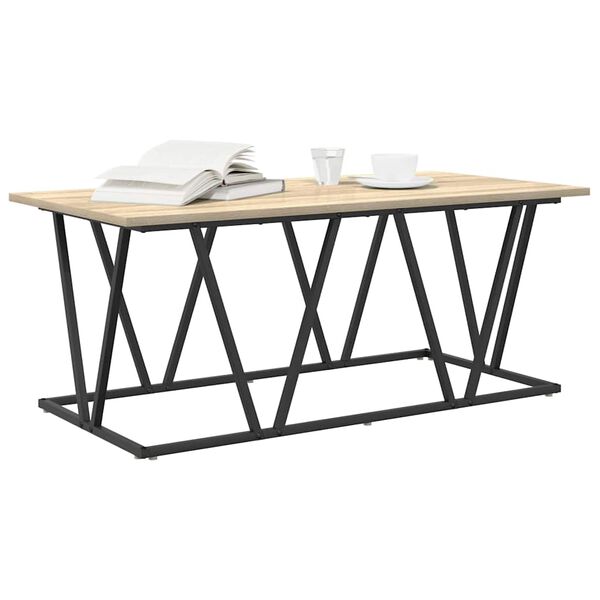 vidaXL Table basse Ch&ecirc;ne Sonoma 100 x 50 x 40 cm